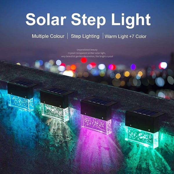 Waterproof New RGB LED Solar Light Step Fence Light Waterproof New RGB LED Solar Light Step Fence Light