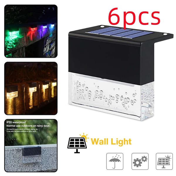 Waterproof New RGB LED Solar Light Step Fence Light Waterproof New RGB LED Solar Light Step Fence Light